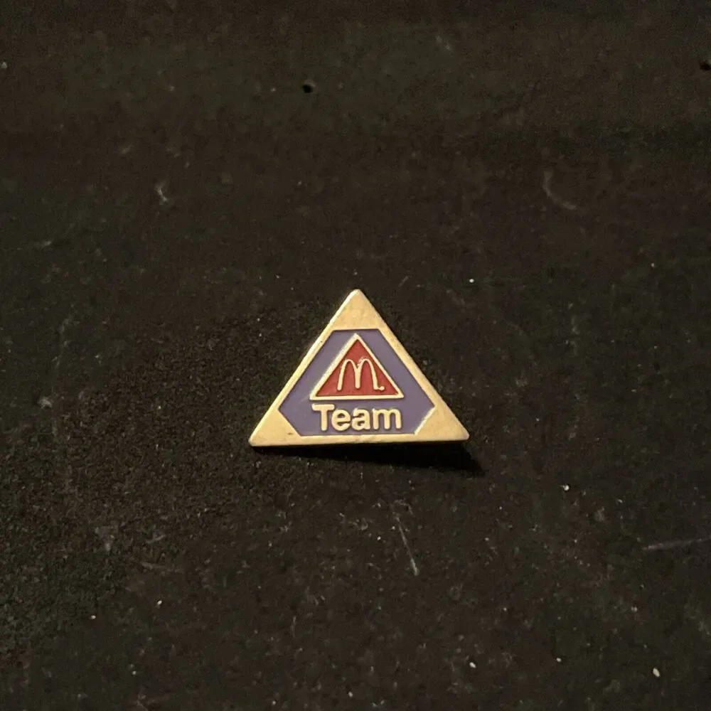 McDonald’s Team Triangle Employee Lapel Hat Pin‎